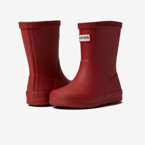 EUC Hunter Kids Red First Classic Rain Boots Toddler 10